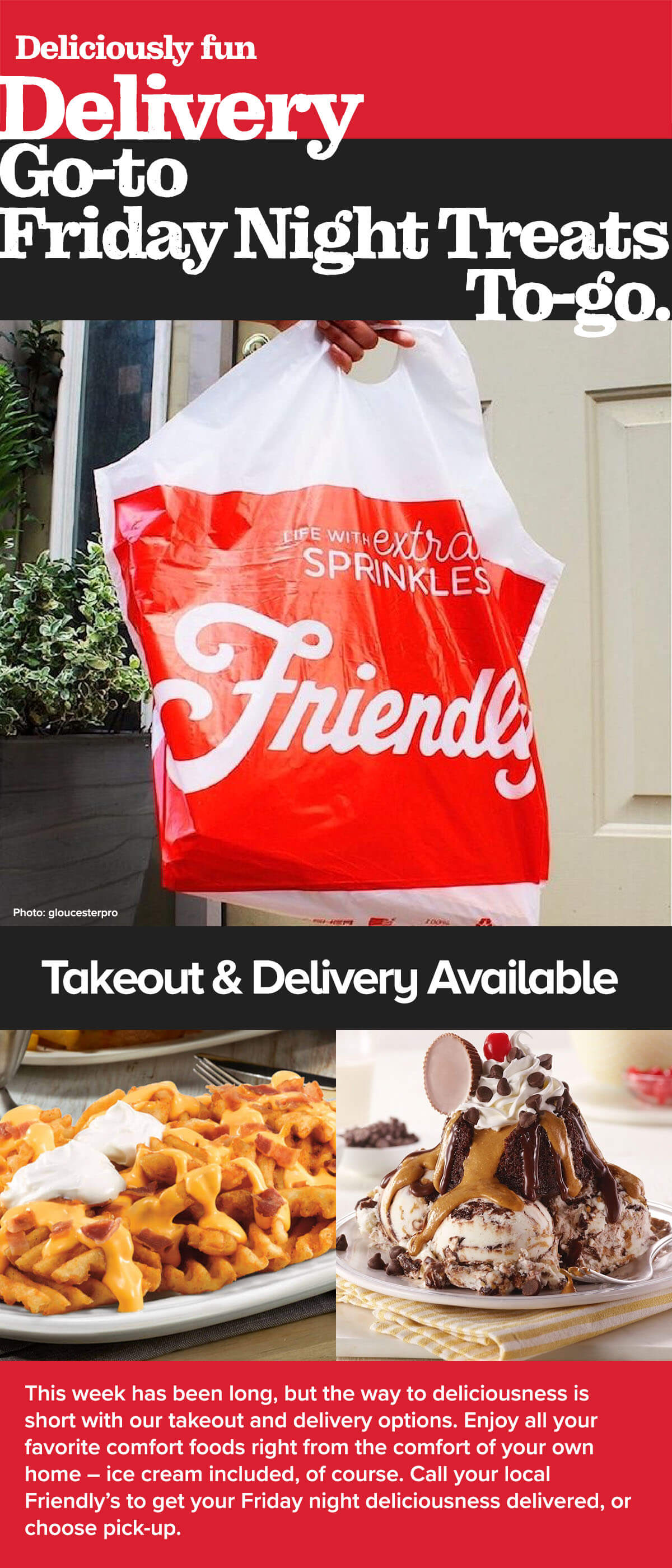 Treat yourself to takeout and delivery.