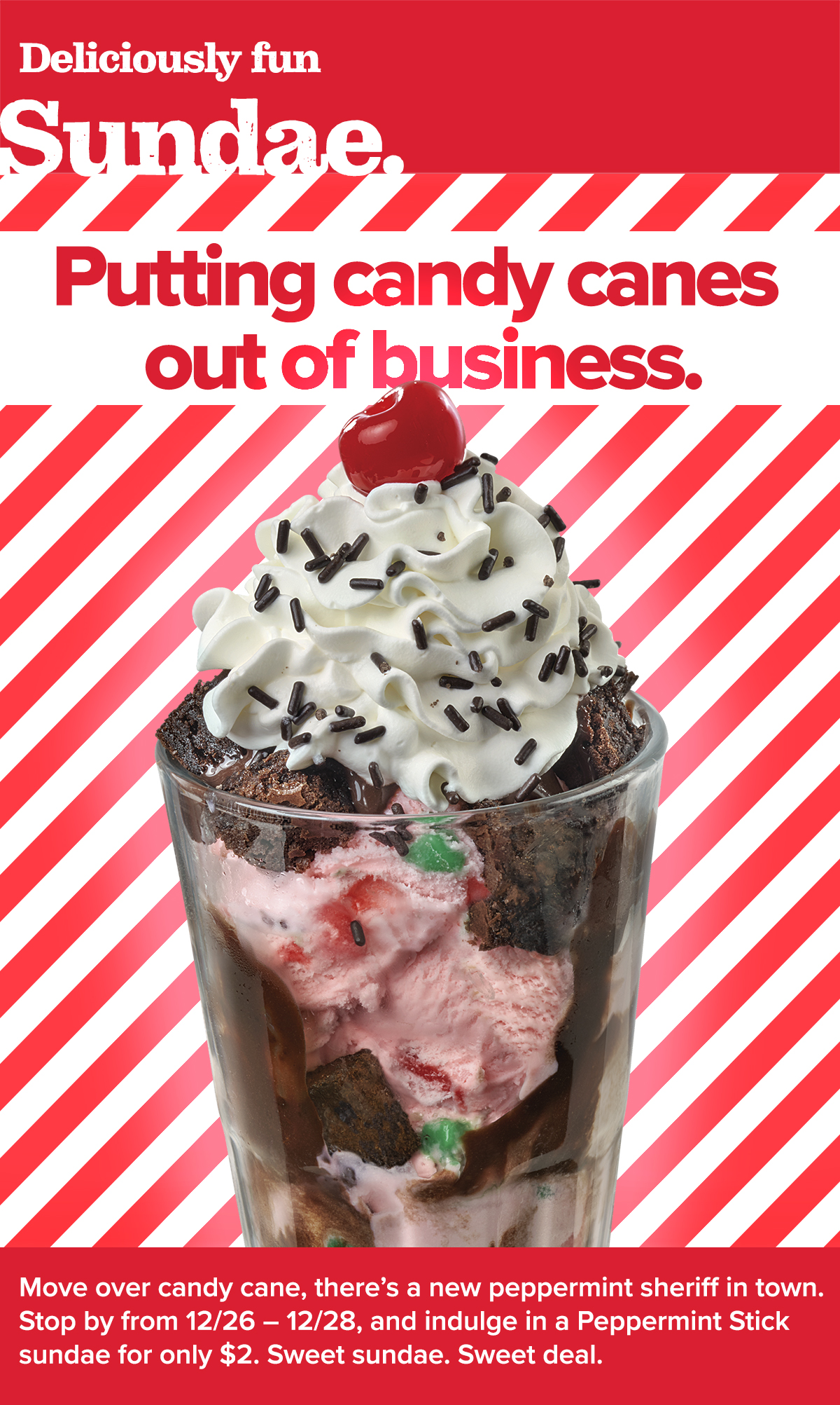 Move over candy cane, the peppermint stick sundae is here.