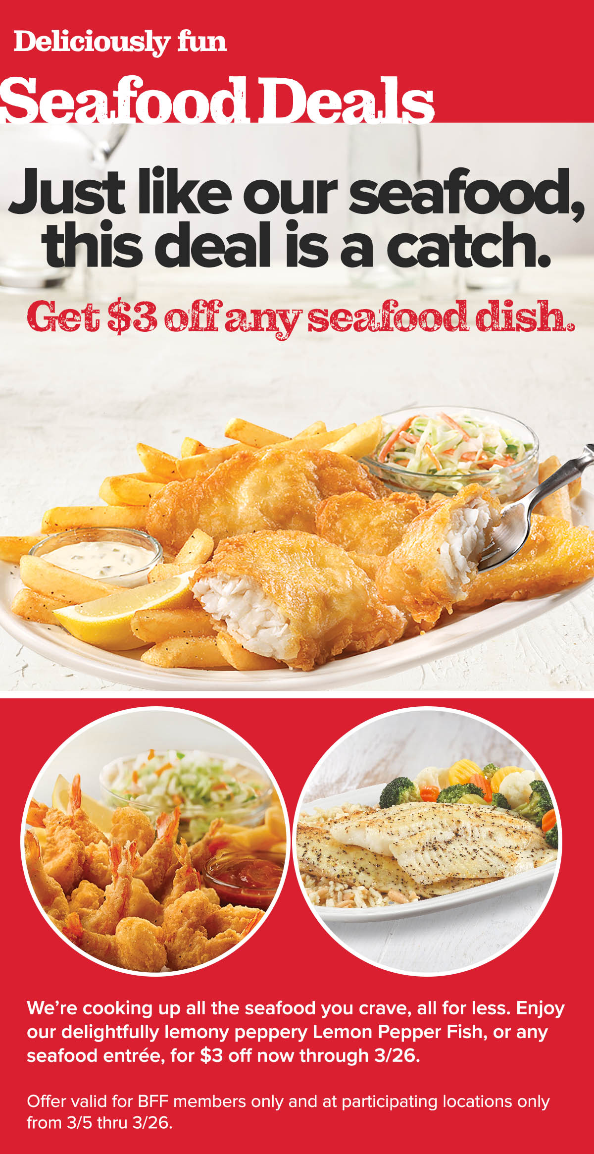 Get seafood goodness for less.