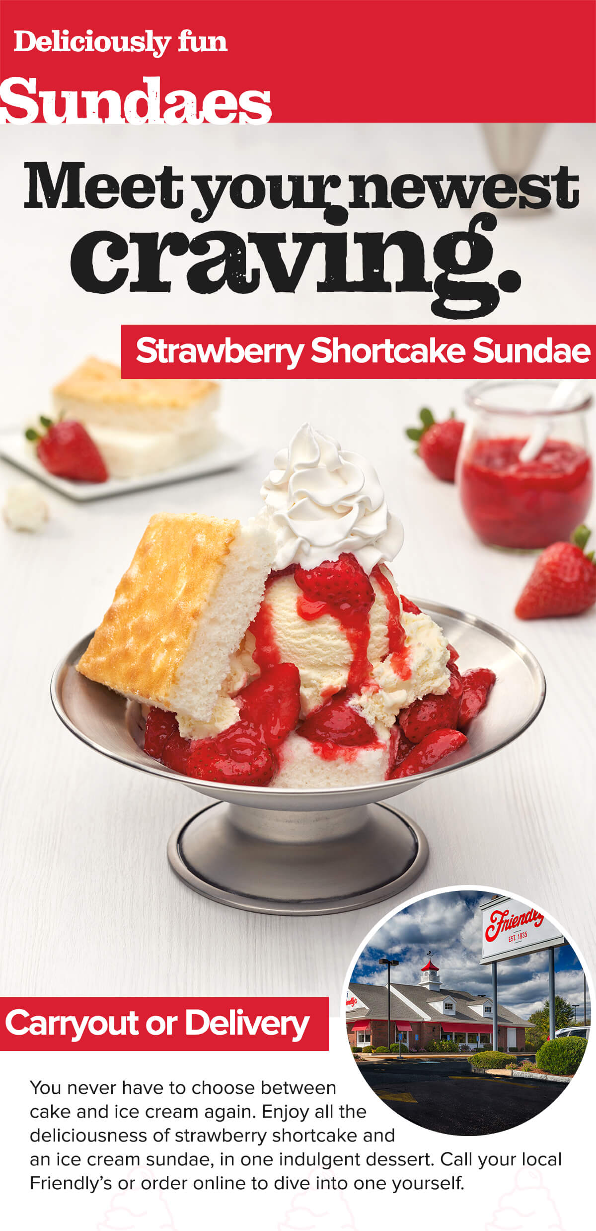 Presenting the Strawberry Shortcake Sundae.