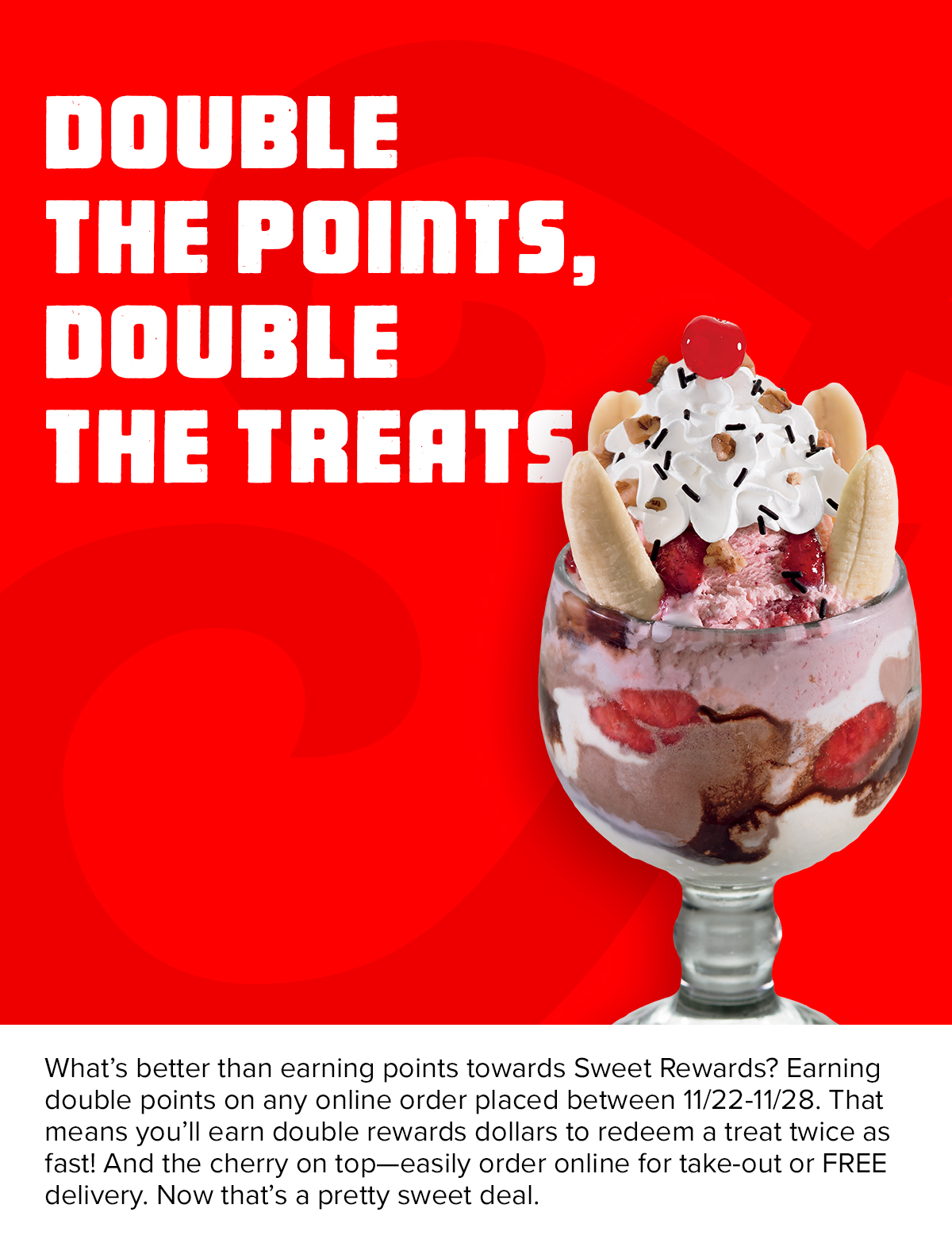 Double down on all your Friendly favorites this double points day