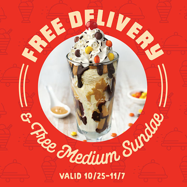 Here's a friendly reminder that as a Sweet Rewards member, you can get free delivery today.